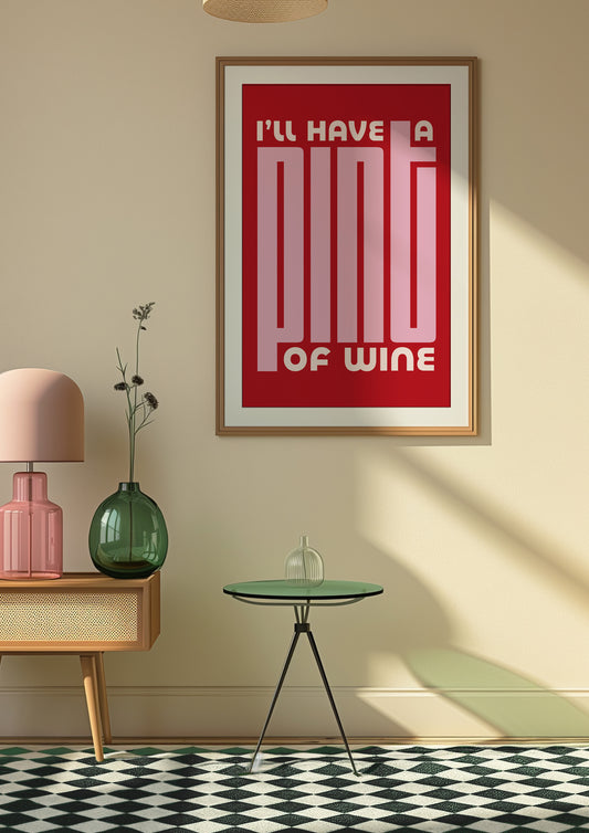 Pint of Wine Poster